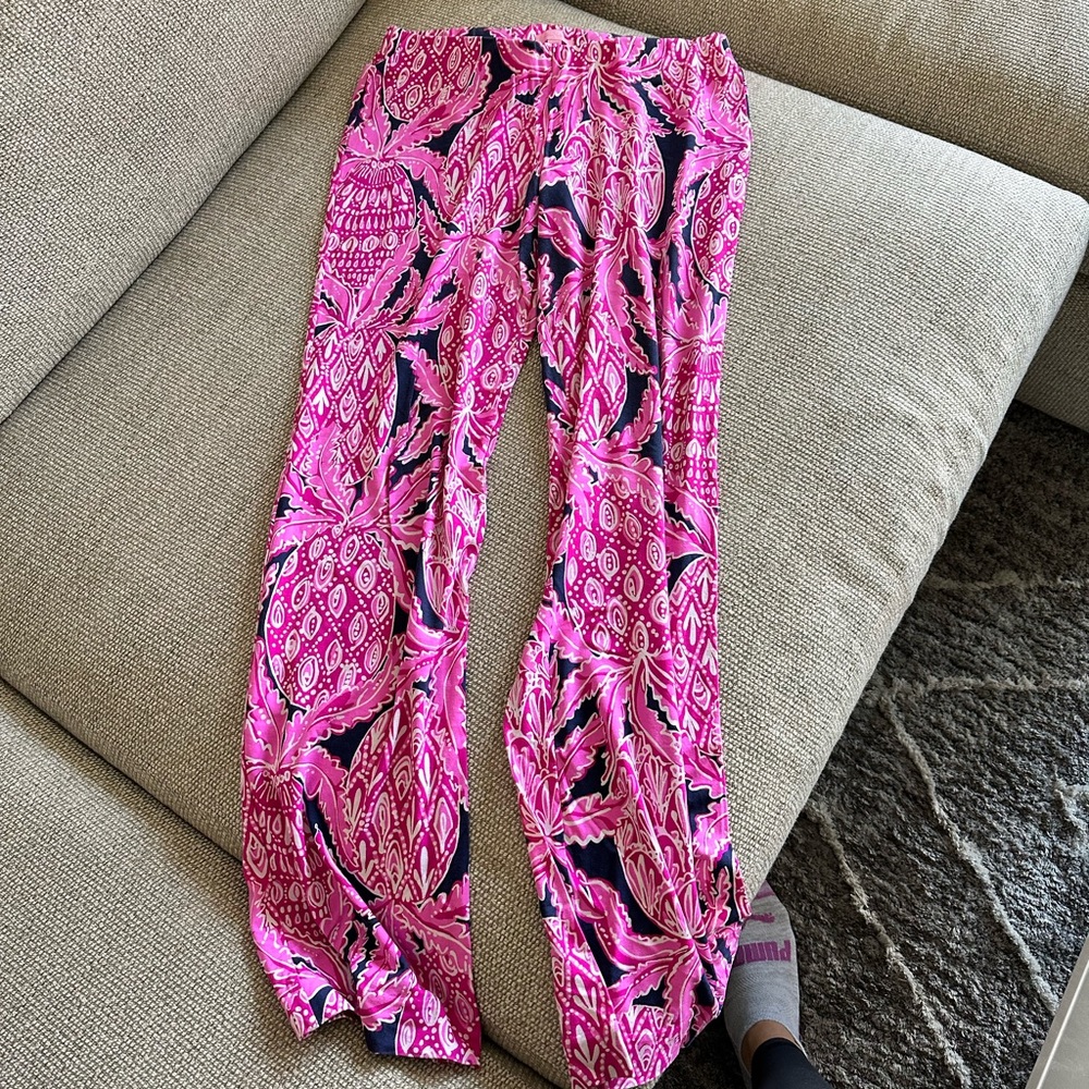 COPY - Lilly Pulitzer Coco Safari Pineapple Georgia May Stretch Flare Palazzo P…